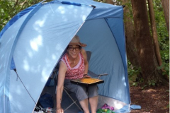 ASK-2021-Artistic-Adventurers-Janet-Staying-Dry-Elora-En-Plein-Air