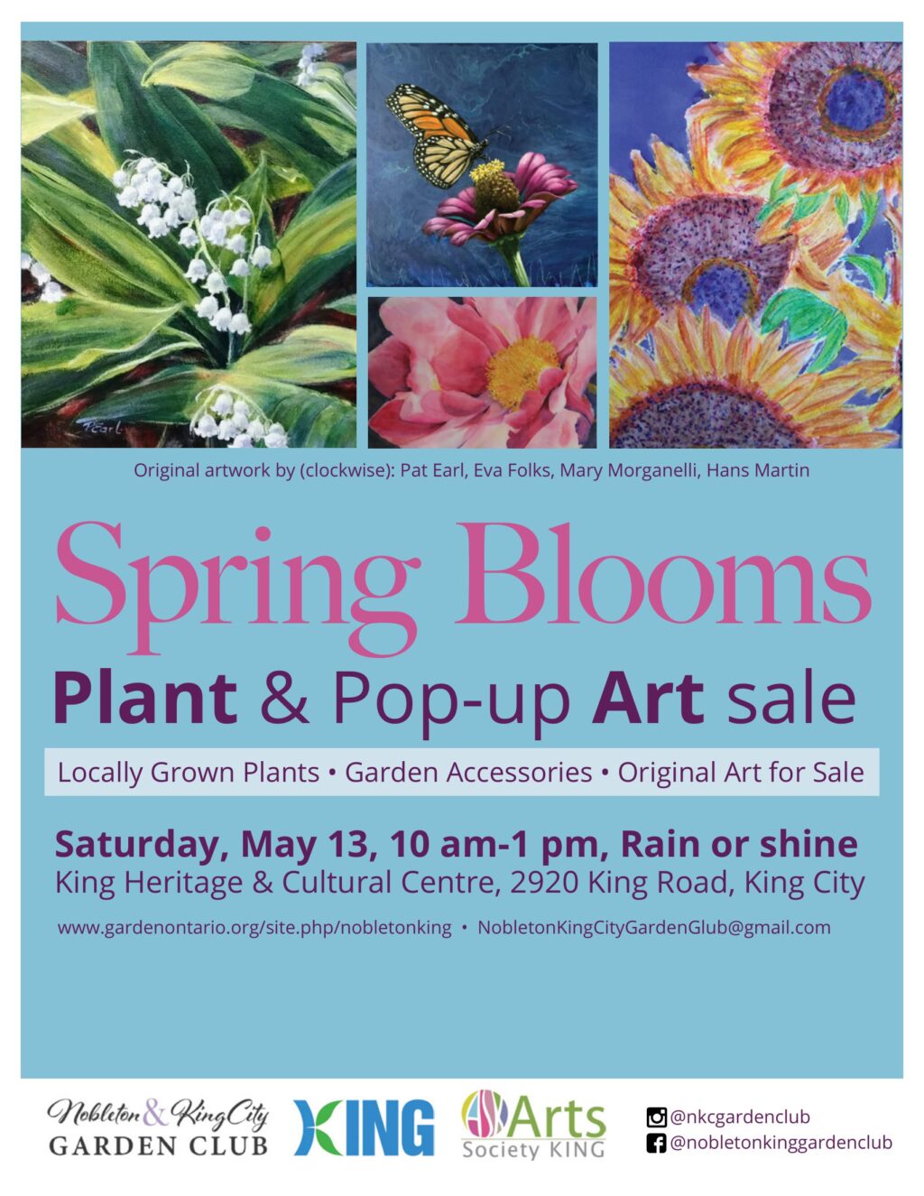 Spring Blooms Plant & Popup Art Sale Arts Society King