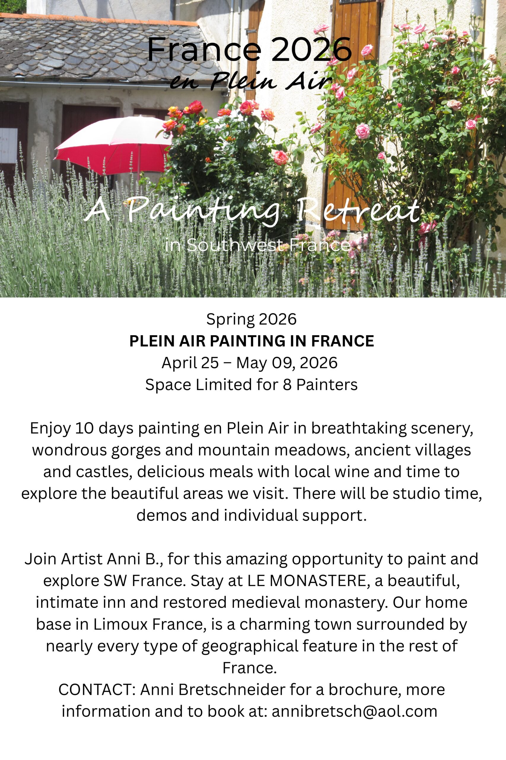 Online oil painting poster with Judy Sherman Oct 7 to Nov 18